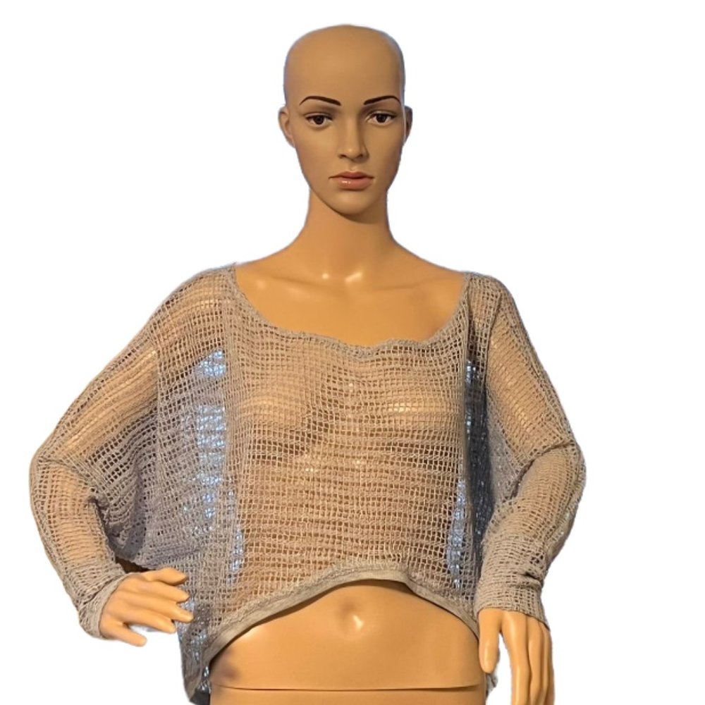 Women's Gray Crop Top Size M